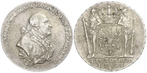 1 Thaler Royaume de Prusse (1701-1918) Argent Frédéric-Guillaume II de Prusse