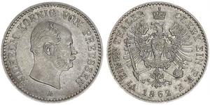 1 Thaler Royaume de Prusse (1701-1918) Argent Wilhelm I, German Emperor (1797-1888)