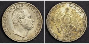 1 Thaler Royaume de Prusse (1701-1918) Argent Wilhelm I, German Emperor (1797-1888)