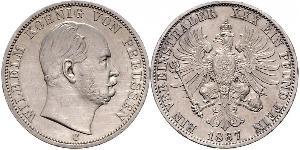 1 Thaler Royaume de Prusse (1701-1918) Argent Wilhelm I, German Emperor (1797-1888)