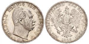 1 Thaler Royaume de Prusse (1701-1918) Argent Wilhelm I, German Emperor (1797-1888)