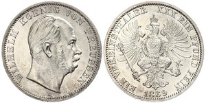 1 Thaler Royaume de Prusse (1701-1918) Argent Wilhelm I, German Emperor (1797-1888)