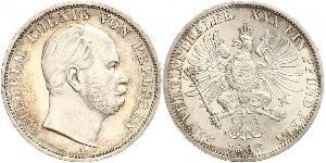 1 Thaler Royaume de Prusse (1701-1918) Argent Wilhelm I, German Emperor (1797-1888)