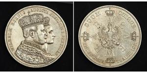 1 Thaler Royaume de Prusse (1701-1918) Argent Wilhelm I, German Emperor (1797-1888)