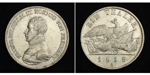 1 Thaler Royaume de Prusse (1701-1918) Argent Frédéric-Guillaume III de Prusse (1770 -1840)