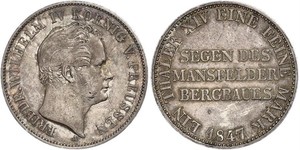 1 Thaler Royaume de Prusse (1701-1918) Argent Frédéric-Guillaume IV de Prusse (1795 - 1861)