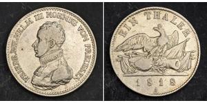 1 Thaler Royaume de Prusse (1701-1918) Argent Frédéric-Guillaume III de Prusse (1770 -1840)