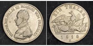 1 Thaler Royaume de Prusse (1701-1918) Argent Frédéric-Guillaume III de Prusse (1770 -1840)