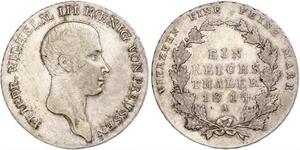 1 Thaler Royaume de Prusse (1701-1918) Argent Frédéric-Guillaume III de Prusse (1770 -1840)