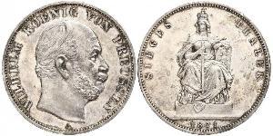 1 Thaler Royaume de Prusse (1701-1918) Argent Wilhelm I, German Emperor (1797-1888)