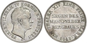 1 Thaler Royaume de Prusse (1701-1918) Argent Frédéric-Guillaume IV de Prusse (1795 - 1861)