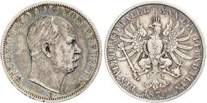 1 Thaler Royaume de Prusse (1701-1918) Argent Wilhelm I, German Emperor (1797-1888)