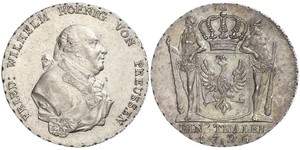 1 Thaler Royaume de Prusse (1701-1918) Argent Frédéric-Guillaume II de Prusse