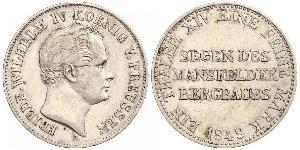 1 Thaler Royaume de Prusse (1701-1918) Argent Frédéric-Guillaume IV de Prusse (1795 - 1861)