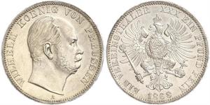 1 Thaler Royaume de Prusse (1701-1918) Argent Wilhelm I, German Emperor (1797-1888)