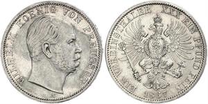 1 Thaler Royaume de Prusse (1701-1918) Argent Wilhelm I, German Emperor (1797-1888)