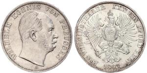 1 Thaler Royaume de Prusse (1701-1918) Argent Wilhelm I, German Emperor (1797-1888)