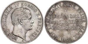 1 Thaler Royaume de Prusse (1701-1918) Argent Frédéric-Guillaume IV de Prusse (1795 - 1861)