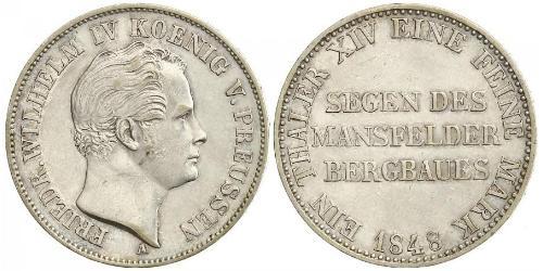 1 Thaler Royaume de Prusse (1701-1918) Argent Frédéric-Guillaume IV de Prusse (1795 - 1861)