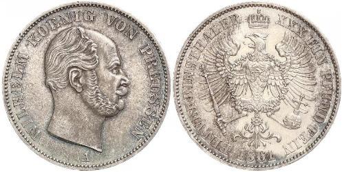 1 Thaler Royaume de Prusse (1701-1918) Argent Wilhelm I, German Emperor (1797-1888)