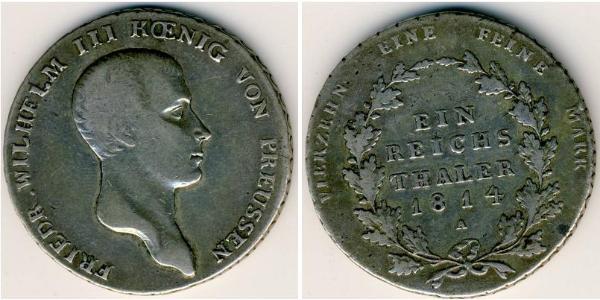 1 Thaler Royaume de Prusse (1701-1918) Argent Frédéric-Guillaume III de Prusse (1770 -1840)