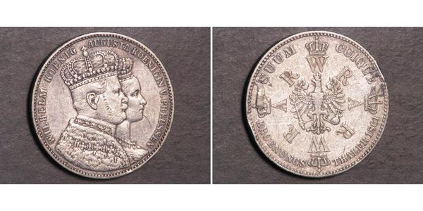 1 Thaler Royaume de Prusse (1701-1918) Argent Wilhelm I, German Emperor (1797-1888)