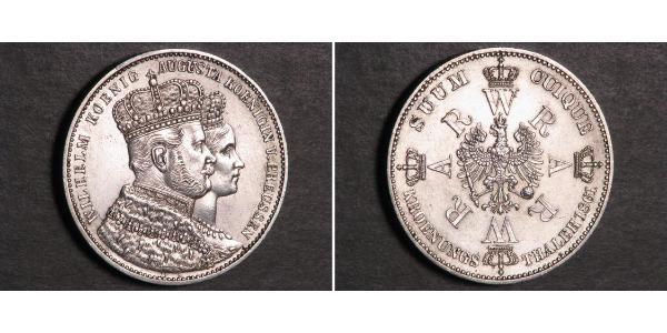 1 Thaler Royaume de Prusse (1701-1918) Argent Wilhelm I, German Emperor (1797-1888)