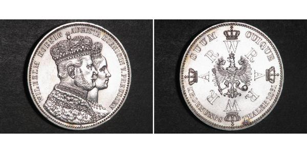 1 Thaler Royaume de Prusse (1701-1918) Argent Wilhelm I, German Emperor (1797-1888)