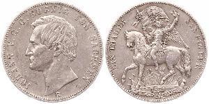 1 Thaler Royaume de Saxe (1806 - 1918) Argent Jean Ier de Saxe (1801-1873)