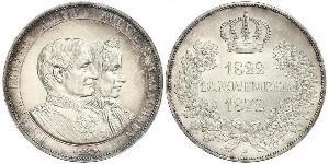 1 Thaler Royaume de Saxe (1806 - 1918) Argent Jean Ier de Saxe (1801-1873)