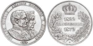 1 Thaler Royaume de Saxe (1806 - 1918) Argent Jean Ier de Saxe (1801-1873)