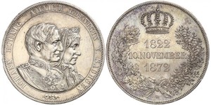 1 Thaler Royaume de Saxe (1806 - 1918) Argent Jean Ier de Saxe (1801-1873)