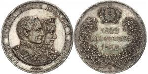 1 Thaler Royaume de Saxe (1806 - 1918) Argent Jean Ier de Saxe (1801-1873)