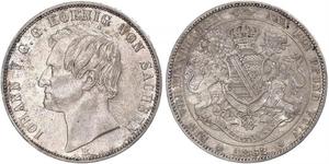 1 Thaler Royaume de Saxe (1806 - 1918) Argent Jean Ier de Saxe (1801-1873)