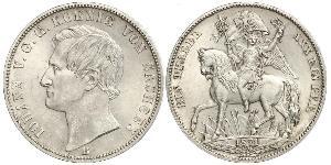 1 Thaler Royaume de Saxe (1806 - 1918) Argent Jean Ier de Saxe (1801-1873)