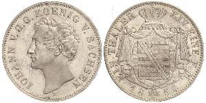 1 Thaler Royaume de Saxe (1806 - 1918) Argent Jean Ier de Saxe (1801-1873)