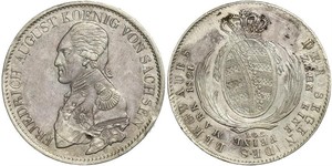 1 Thaler Royaume de Saxe (1806 - 1918) Argent Frédéric-Auguste Ier de Saxe