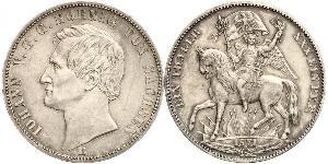 1 Thaler Royaume de Saxe (1806 - 1918) Argent Jean Ier de Saxe (1801-1873)