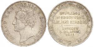 1 Thaler Royaume de Saxe (1806 - 1918) Argent Jean Ier de Saxe (1801-1873)