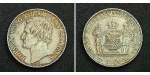 1 Thaler Royaume de Saxe (1806 - 1918) Argent Jean Ier de Saxe (1801-1873)