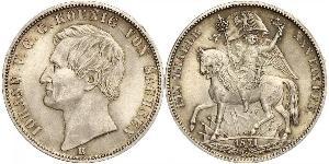 1 Thaler Royaume de Saxe (1806 - 1918) Argent Jean Ier de Saxe (1801-1873)