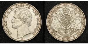 1 Thaler Royaume de Saxe (1806 - 1918) Argent Jean Ier de Saxe (1801-1873)