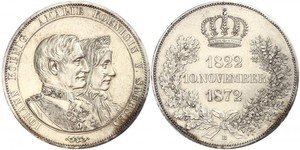 1 Thaler Royaume de Saxe (1806 - 1918) Argent Jean Ier de Saxe (1801-1873)