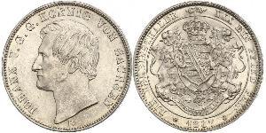 1 Thaler Royaume de Saxe (1806 - 1918) Argent Jean Ier de Saxe (1801-1873)