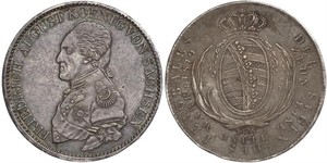 1 Thaler Royaume de Saxe (1806 - 1918) Argent Frédéric-Auguste Ier de Saxe