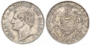 1 Thaler Royaume de Saxe (1806 - 1918) Argent Jean Ier de Saxe (1801-1873)