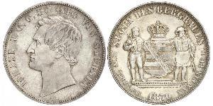 1 Thaler Royaume de Saxe (1806 - 1918) Argent Jean Ier de Saxe (1801-1873)