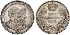 1 Thaler Royaume de Saxe (1806 - 1918) Argent Jean Ier de Saxe (1801-1873)