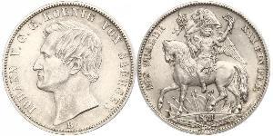 1 Thaler Royaume de Saxe (1806 - 1918) Argent Jean Ier de Saxe (1801-1873)