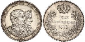 1 Thaler Royaume de Saxe (1806 - 1918) Argent Jean Ier de Saxe (1801-1873)